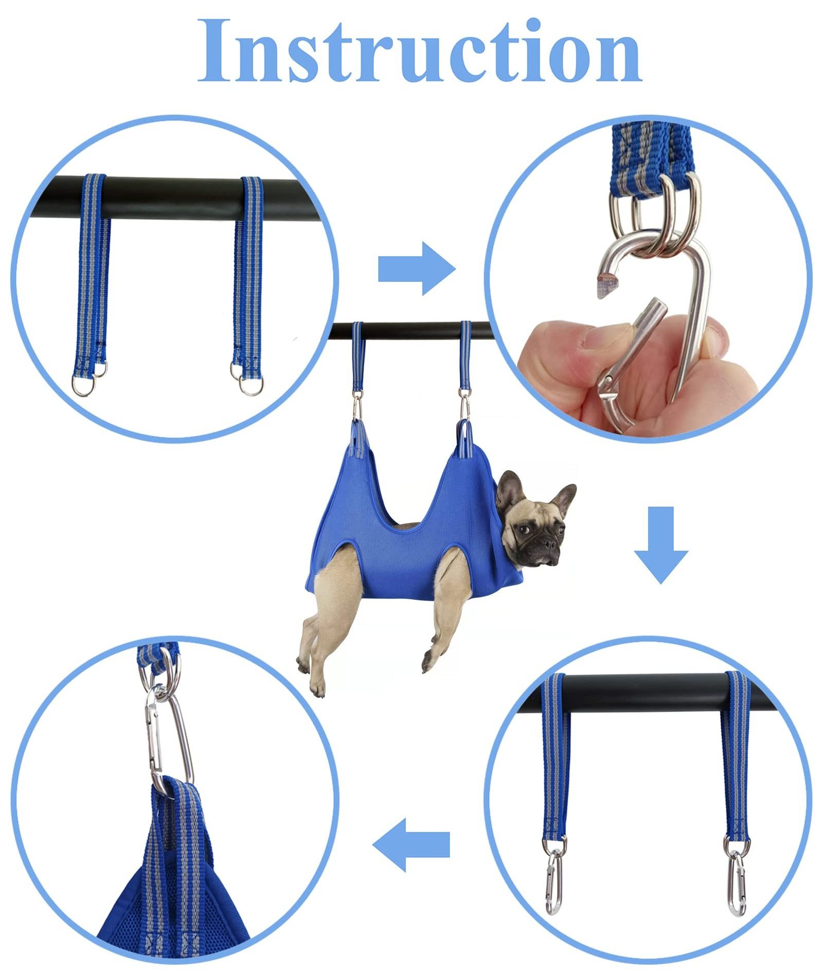 New Pattern Harness 10 In 1 Dog Pet Grooming Hammock With Nail Trimmer Breathable Dog Restraint Bag for Dogs Cats