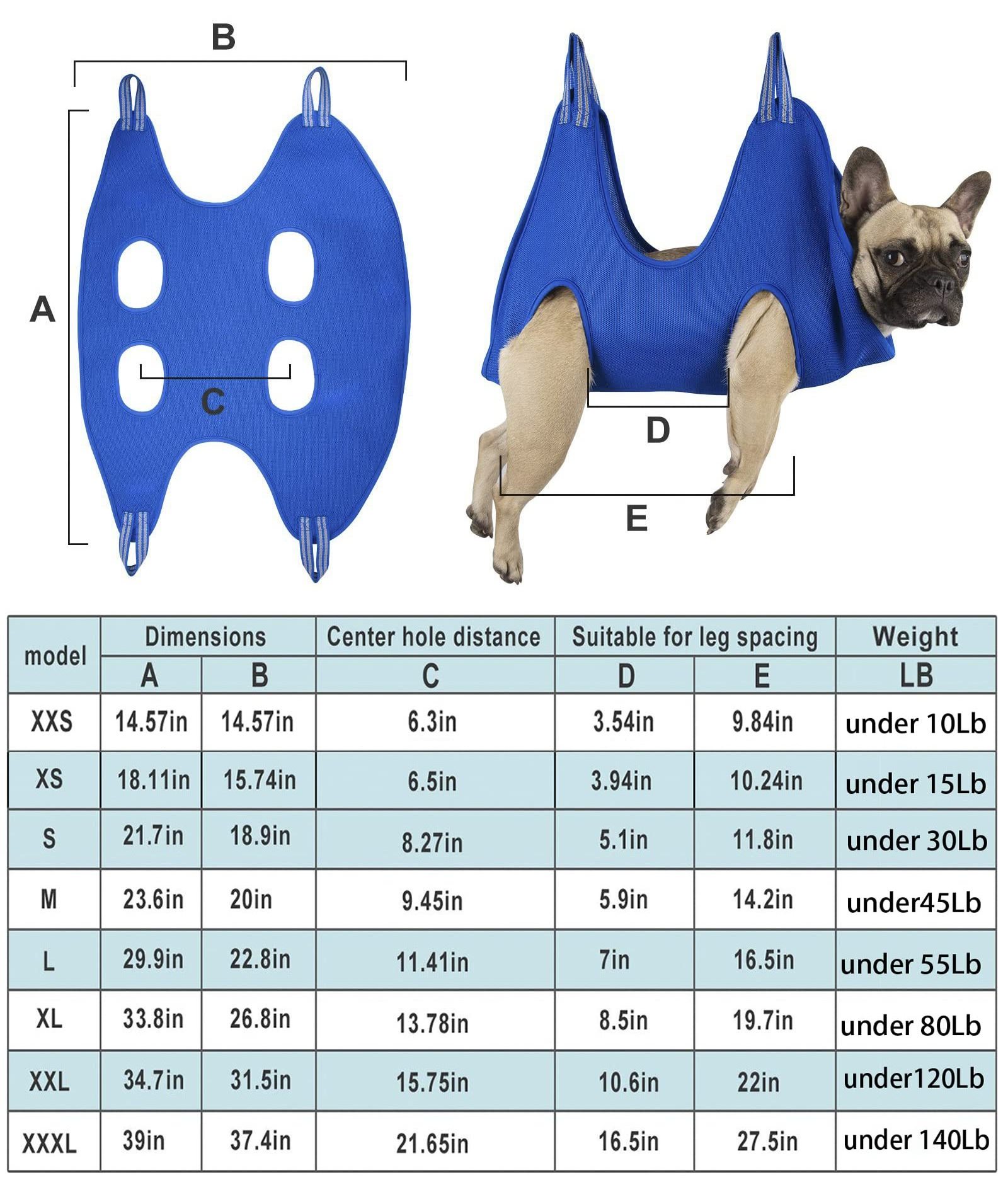 New Pattern Harness 10 In 1 Dog Pet Grooming Hammock With Nail Trimmer Breathable Dog Restraint Bag for Dogs Cats