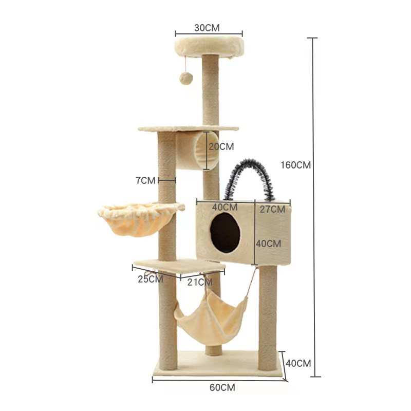 Petdom Cats Toy Hammock Arbre A Chat Cat Tree Tower Tall Funny Cat Scratching Post House Scratcher Casa Para Gato