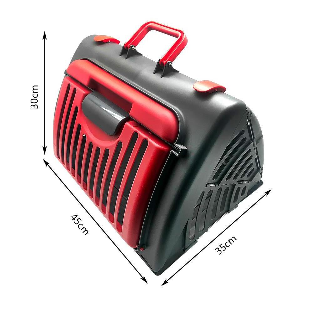 Petdom Designs Sport Pet Foldable Travel Cat Carrier With A Waterproof Bed - Front Door Plastic Collapsible Carrier