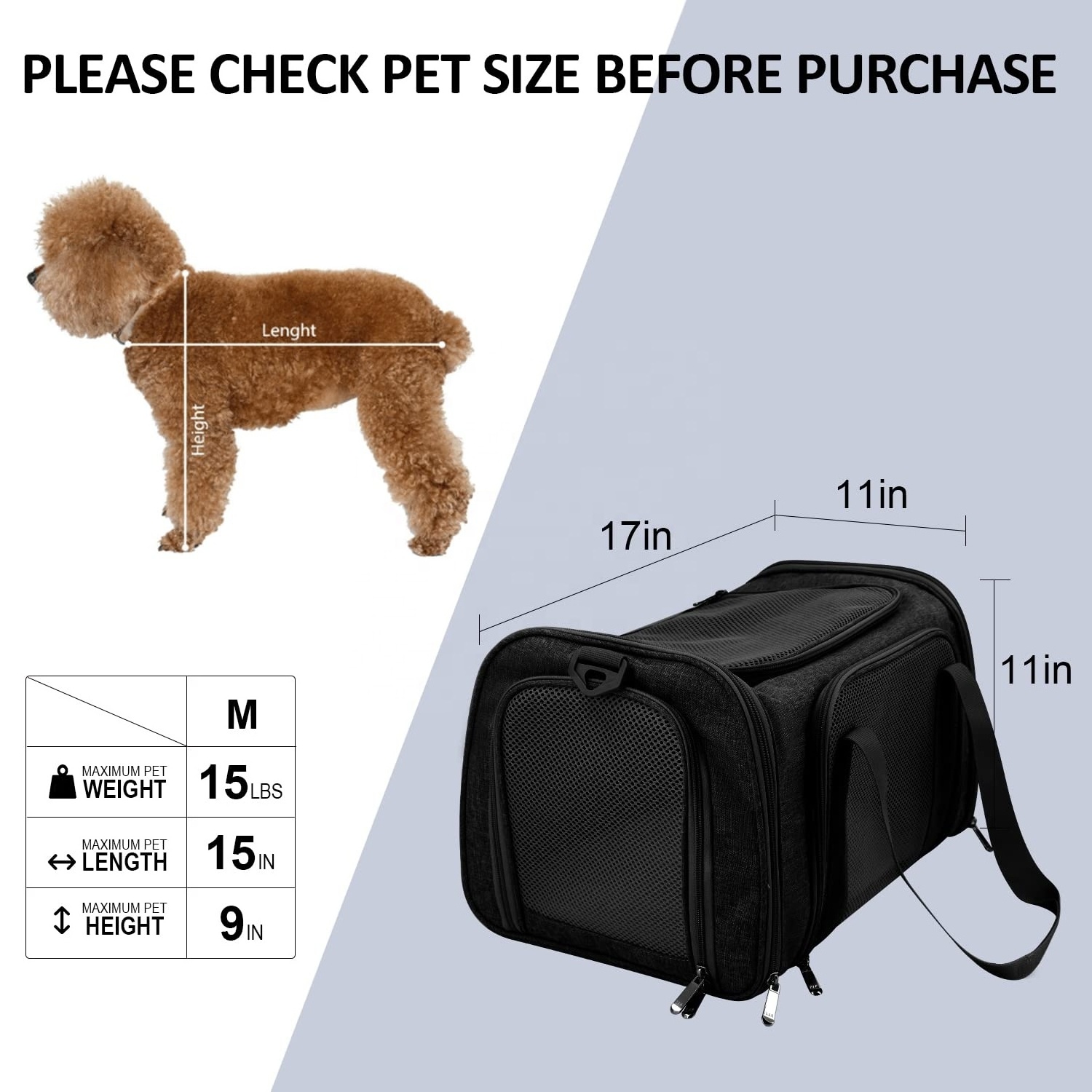 Custom Pet Carrier Travel Expandable Cat Dog Carrier Soft-Sided Pet travel Carrier Bag with Removable Pockets