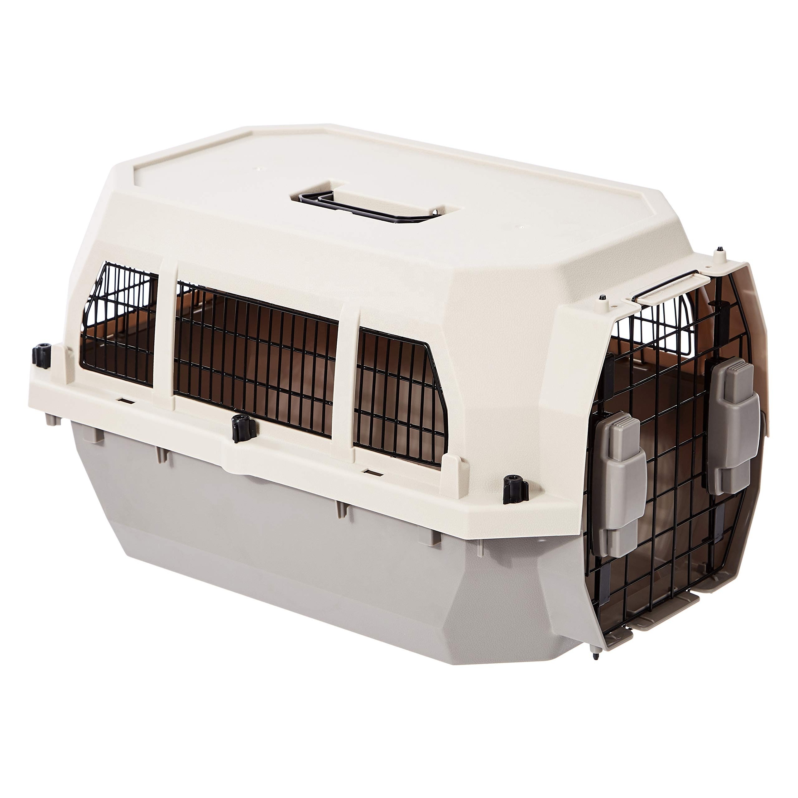 Luxury Large Kennel Dog Cat Crate Carrier Approved Plastic Pet Travel Carrier Gray & Blue