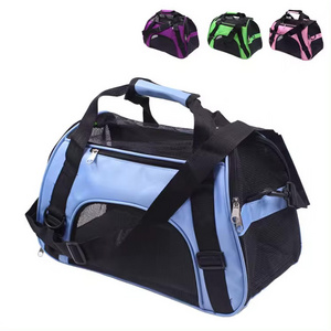 Manufacturer Wholesale Breathable Cooling Travel Foldable Cat Dog Carrier Bag Pet Carrier