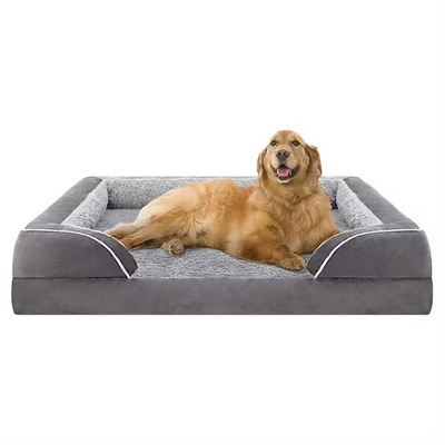 Customized Soft Luxury Compressed Sponge Washable Orthopedic Cushion Cover Dog Pet Bed