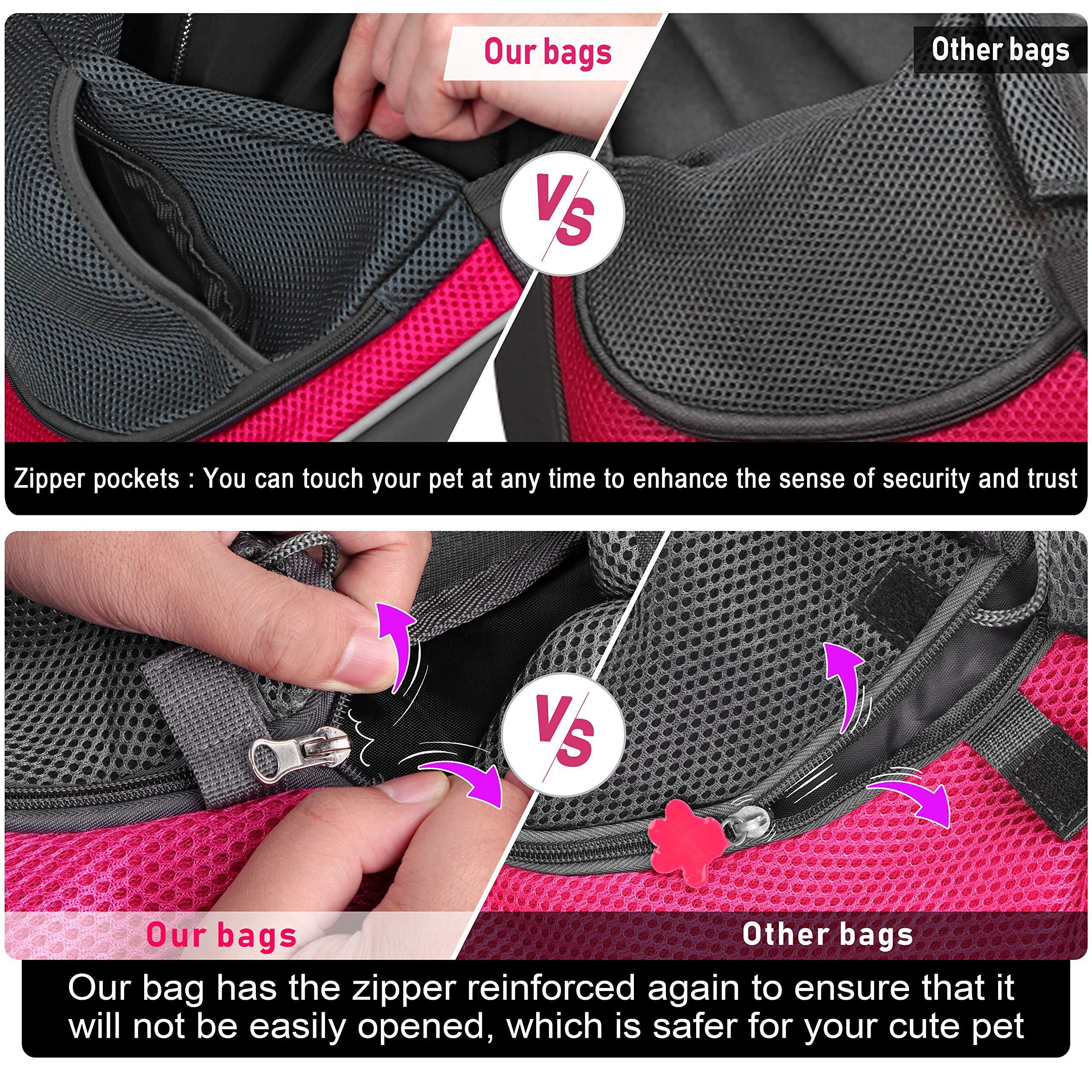 Petdom Waterproof Dog Poop Bag Pet Sling Carrier Sling Carrier For Dogs Cats Adjustable Strap Mesh Hand Free Dog Satchel Carrier