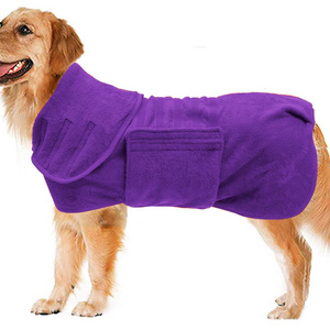 Petdom Super Absorbent Pet Cat Bath Robe Fast Bag Bathrobe Towel Microfiber Luxuriously Soft Dogs Drying Coat