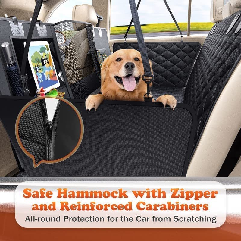 Dog Car Seat Cover For Back Seat Extra Larger With Strong Hard Bottom Car Back Seat Extender Dogs Fit For All Cars