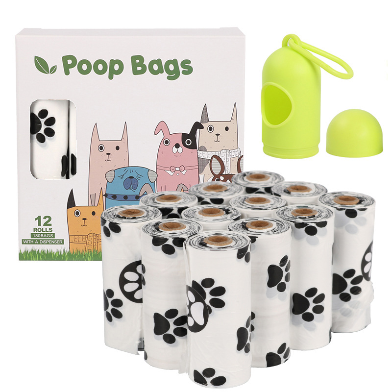 Custom Logo Printed Dog Cornstarch Eco Friendly Biodegradable Compostable Poo Waste Bags For Pet Dogs Poop Bags