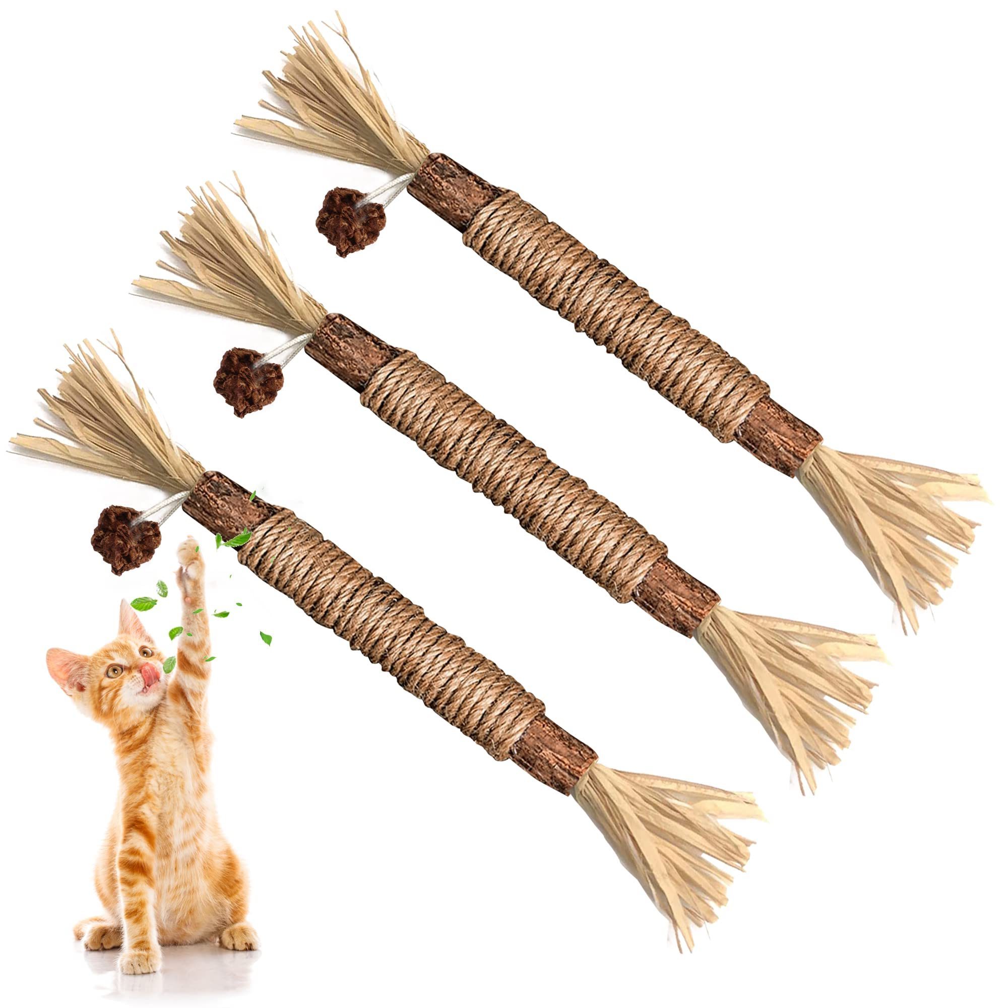 Petdom Cat Teeth Cleaning Silvervine Toys Natural Matatabi Sticks For Cat Silvervine Sticks For Cat