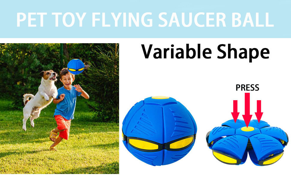 Petdom Wholesale Magic Ufo Deformation Dog Toy Ball Magic Flying Saucer Magic Ball Pet Flying Saucer Ball