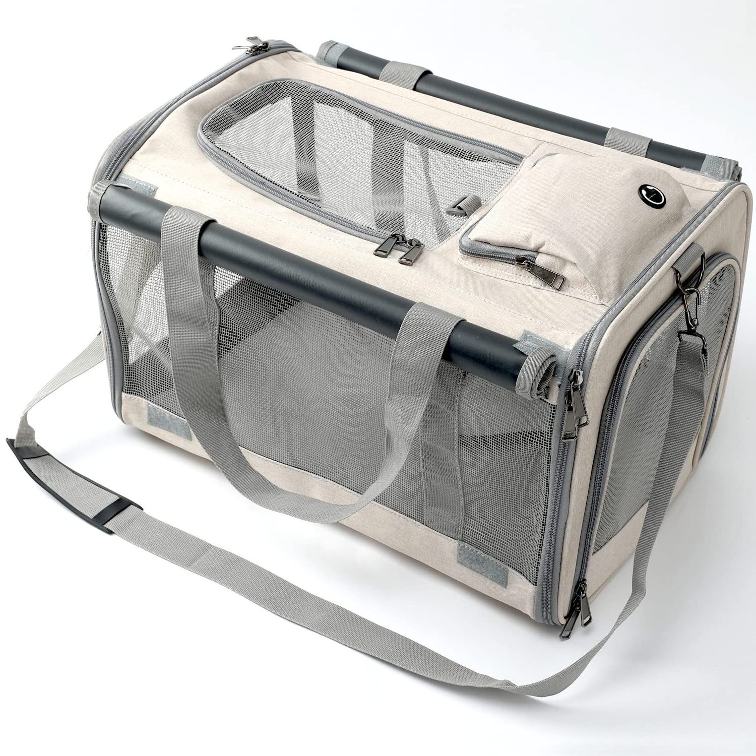 Pet Carrier for Cats & Dogs Soft Sided Travel Carrier Top Load Collapsible Carrier Bag Sturdy Transport Long Trips