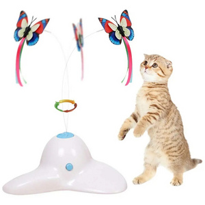 New Arrival Interactive Electric Smart Cat Toy With Rotating Butterfly Funny Exercise Electronic Pets Toys