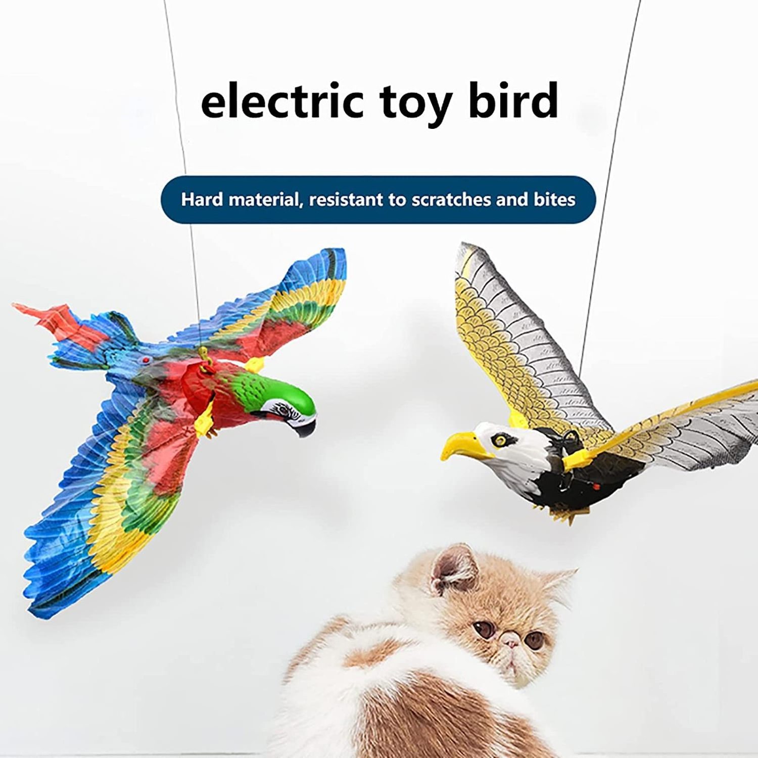 Petdom Hanging Eagle Flying Teasering Play Kitten Dog Toys Animals Cat Accessories Supplies Simulation Bird Cat Interactive Toys