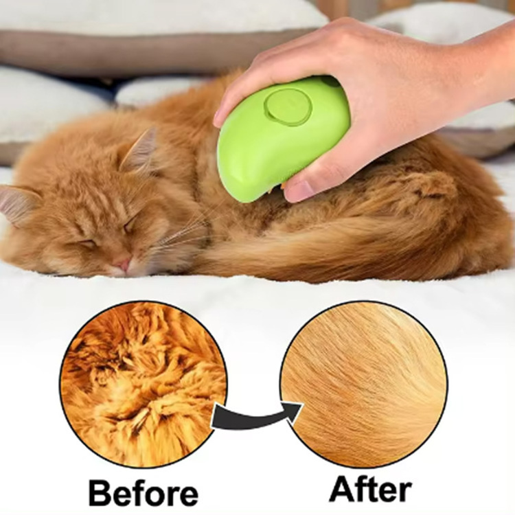 3 In1 Pet Cat Steamy Brushes Self Cleaning Steam Cat Massager Brush For Dog Remove Tangled And Loosse Hair Cat Steamy Brush