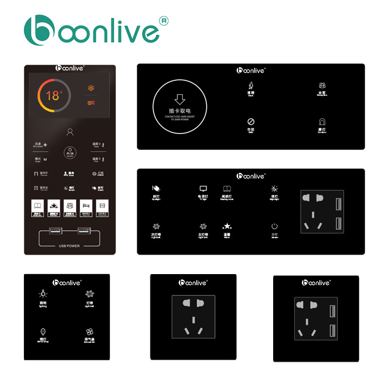 Shenzhen Boonlive Grms switch Glass Panel Light Smart Light Switch glass touch panel