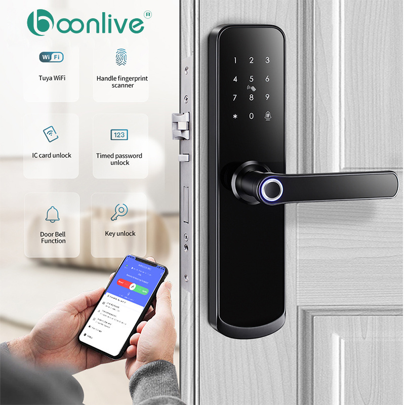 Boonlive Shenzhen NFC Security Smart Lock Work with Apple HomeKit&Mi Home App Xiaomi Automatic Biometric Fingerprint Door Locks