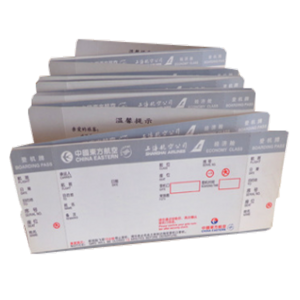 Factory price cheap customized airline ticket thermal paper boarding pass printer paper