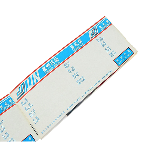 Factory price cheap customized airline ticket thermal paper boarding pass printer paper