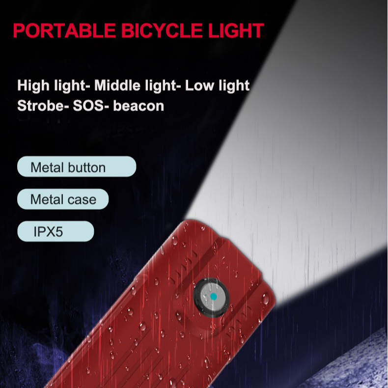 Outdoor 1000 Lumens High Brightness Bike USB Rechargeable LED Flashlights Small Bike Flashlight 10 Camping Rechargeable Battery