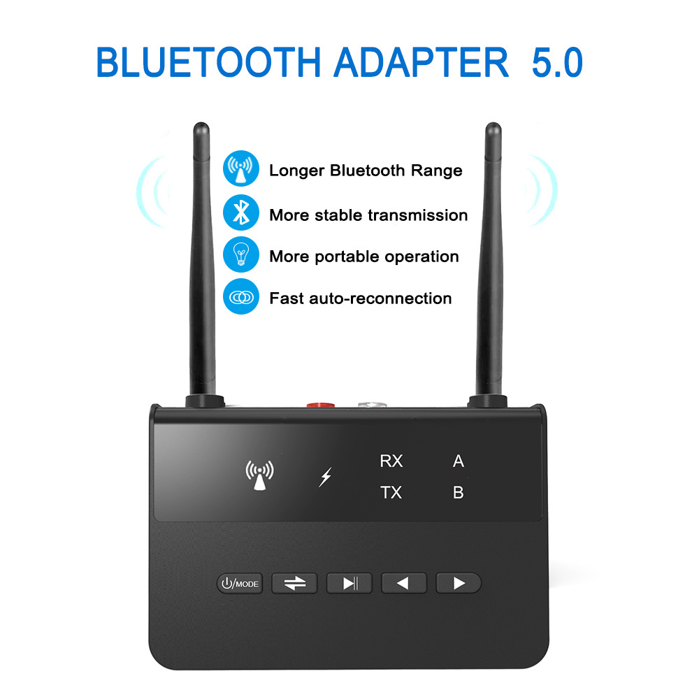 TV wireless transmitter receiver blue teeth 5.0 transmitter receiver 2 in 1 remote transmitter audio RCA AUX wireless adapter