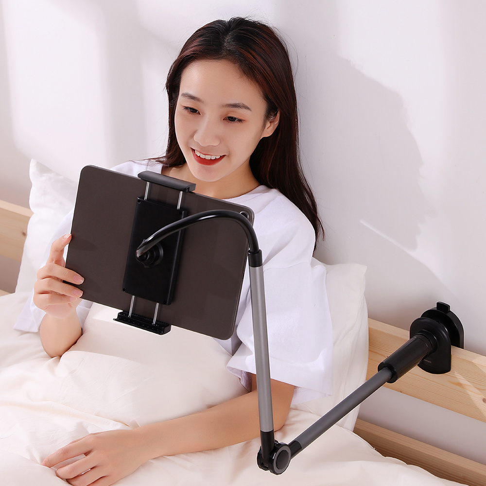 JOYROOM Flexible Long Arm Bed Clip Clamp Phone Holder Mount Desk Bendy Lazy Bracket Bedside Stand For Phone Abs 4.7