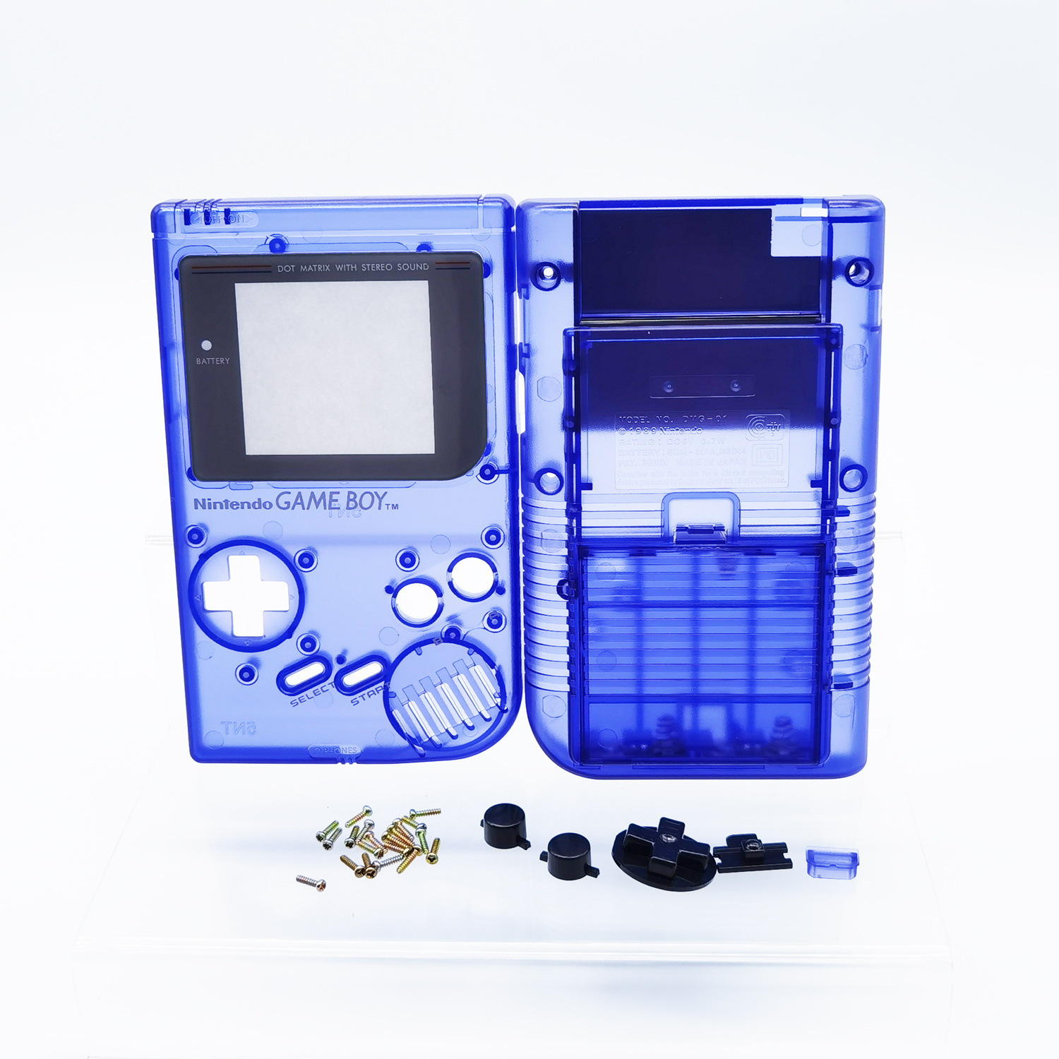 Full Housing Shell Case Cover for Nintendo Gameboy Classic 1989 GB DMG Console transparent color