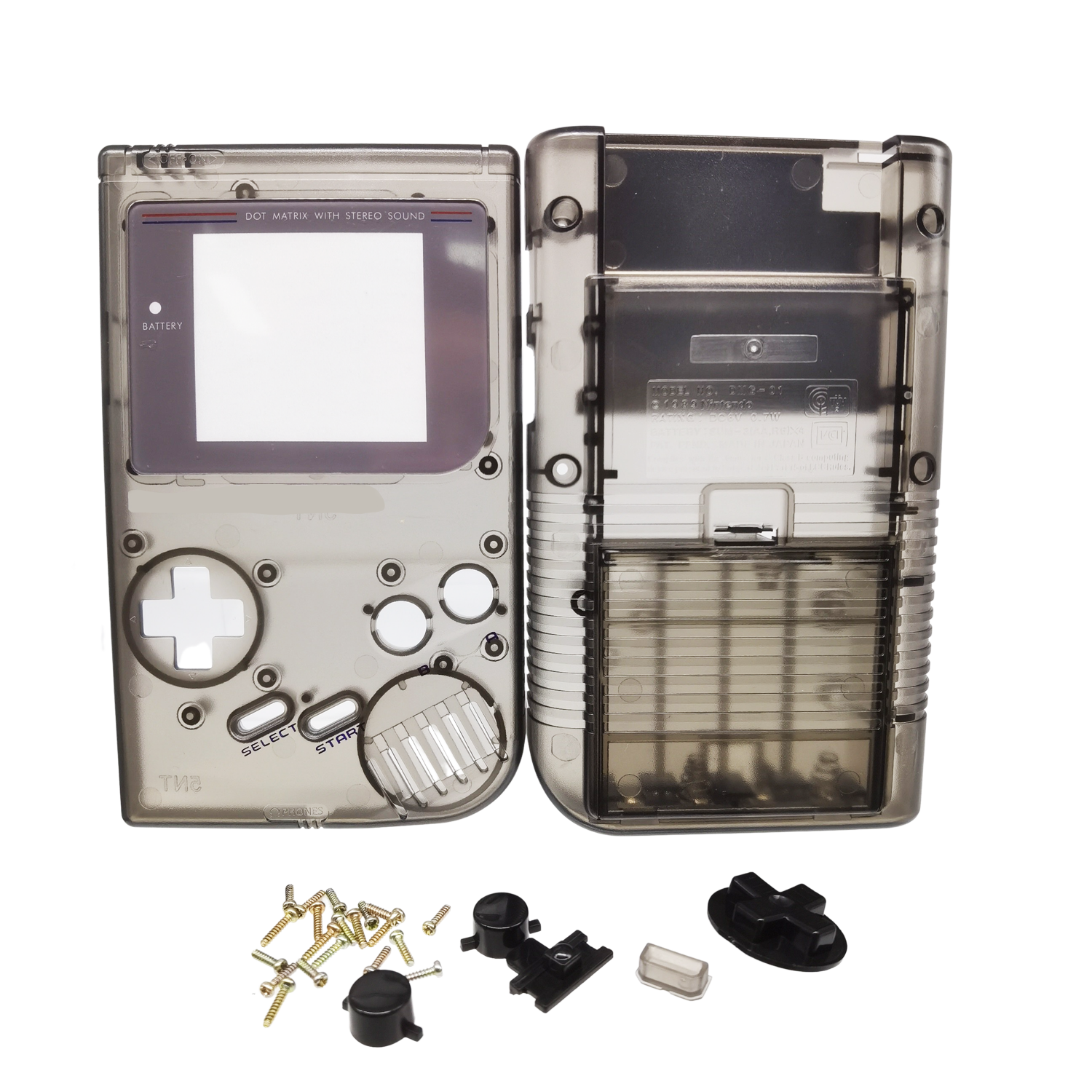 Full Housing Shell Case Cover for Nintendo Gameboy Classic 1989 GB DMG Console transparent color