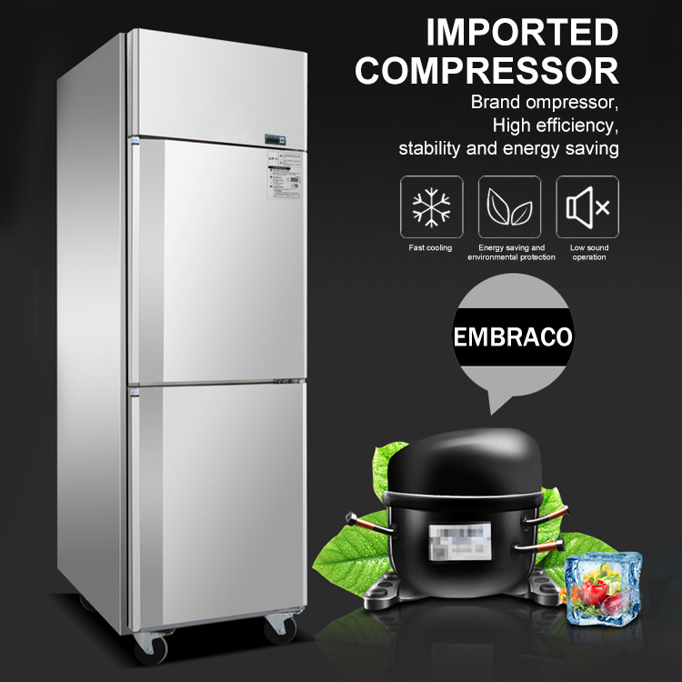 lifetime warranty custom high end stainless steel double temperature refrigeration equipment fridge refrigerator kitchen freezer