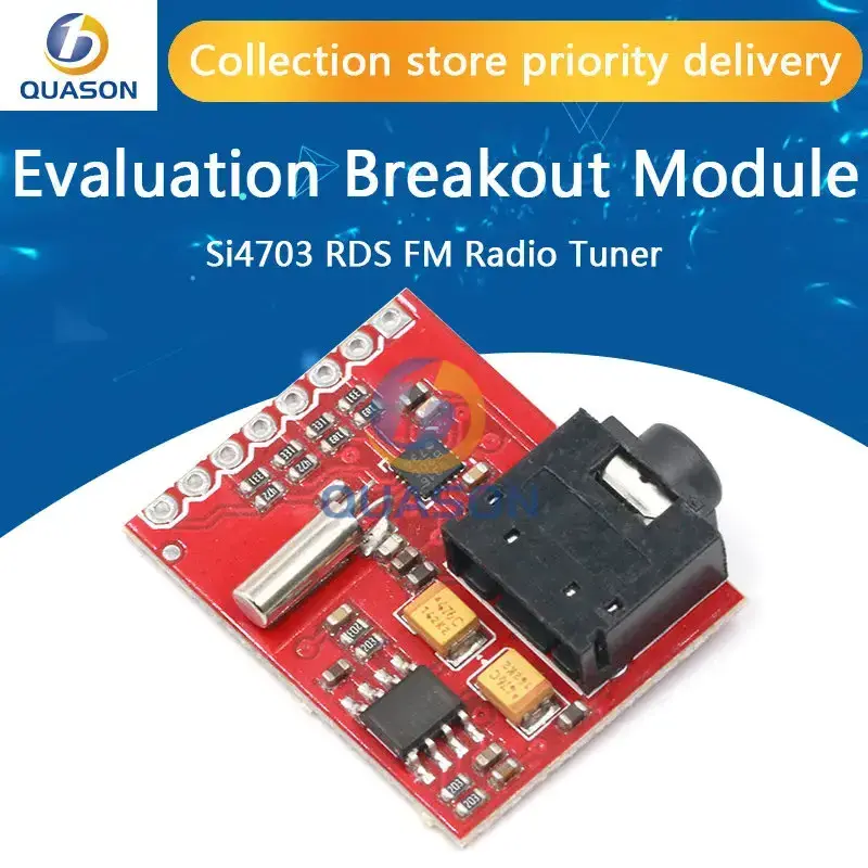 Si4703 RDS FM Radio Tuner Evaluation Breakout Module For Arduino AVR PIC ARM Radio Data Service Filtering Carrier Module