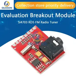 Si4703 RDS FM Radio Tuner Evaluation Breakout Module For Arduino AVR PIC ARM Radio Data Service Filtering Carrier Module