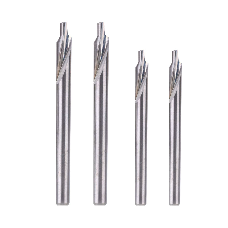 JR112 CNC milling cutter 45 degree chamfering single flute spiral combination carbide end mill for Acrylic PVC Glass