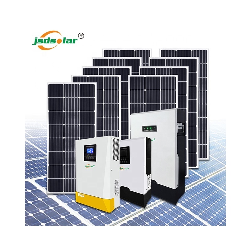 Jinsdon off grid solar system with battery backup home solar panel kit with inverter system for household appliances industrial