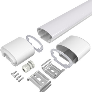 Ip65 Tri-proof Light Led PC Housing Tube Linear Cover Garage Light Fixture