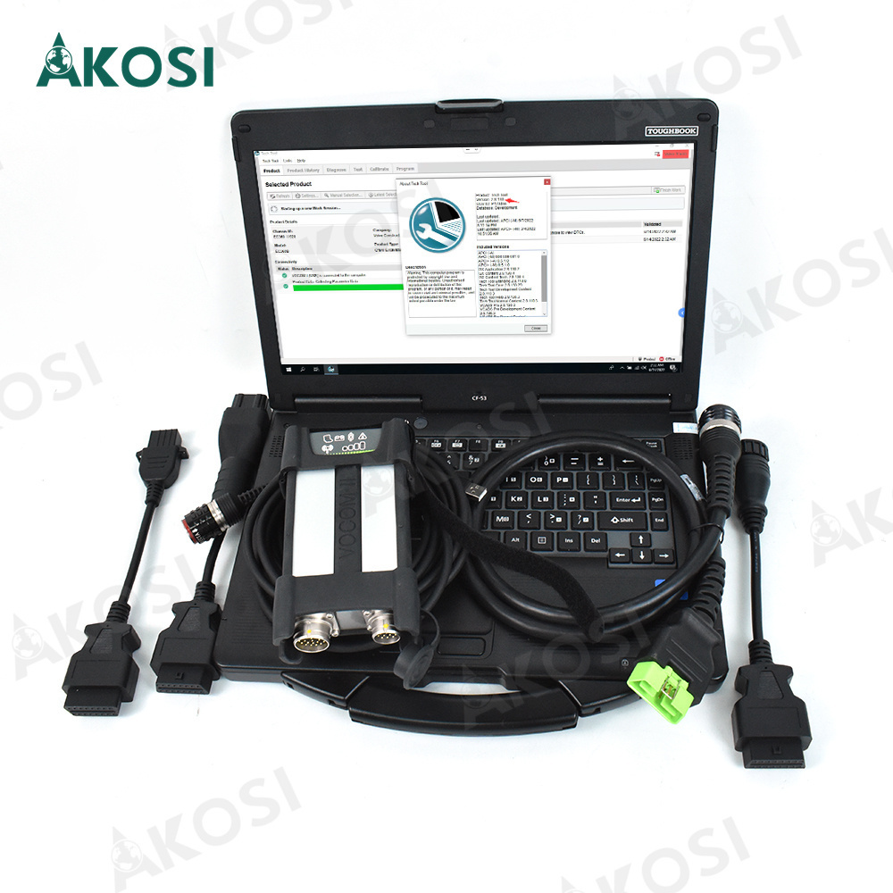 Original For VOCOM II Vocom2 88894000 Heavy Duty Truck Diagnostic Tool with 2.8.150 VOCOM II and CF53 laptop