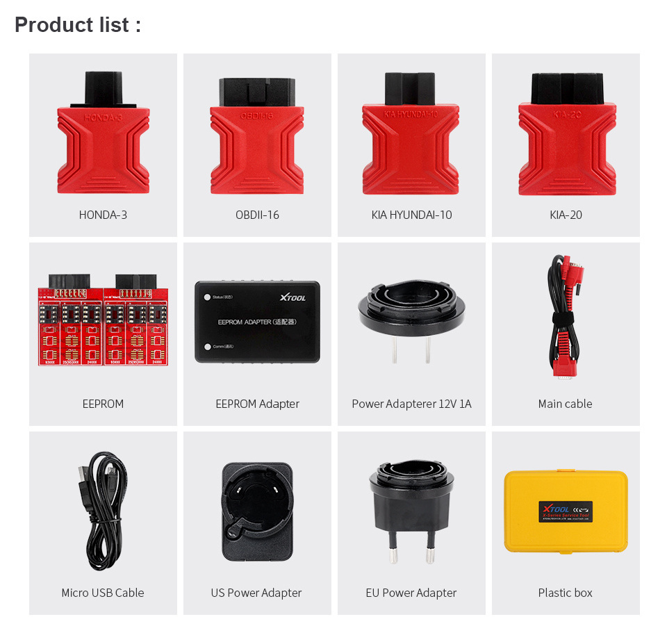 XTOOL X100 Pro2 Auto Key Programmer IMMO Car Diagnostic Tools OBD2 Diagnostic Automotive Scanner with EEPROM Adapter