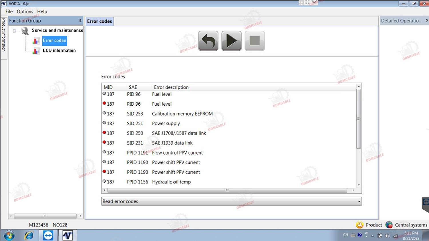 Getac f110 tablet with Marine Diagnosis VODIA VODIA5 DIAGNOSTIC Kit for volvo penta marine engine truck diagnostic tools