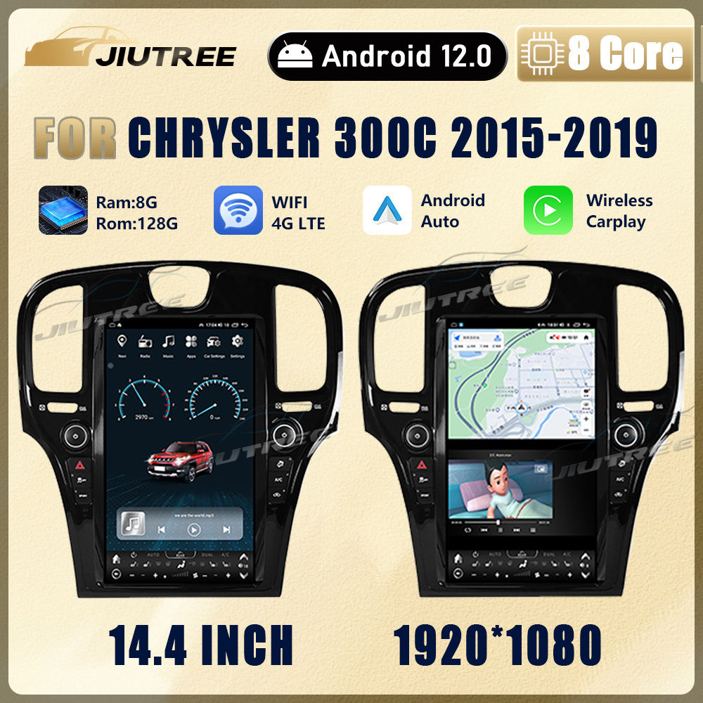 14.4 inch 8+128GB Car Radio For Chrysler 300C 2013-2019 AutoRadio Android 12 GPS Navi Multimedia Player Head Unit