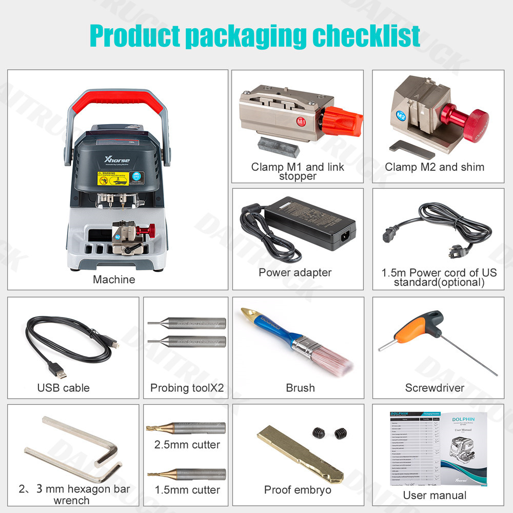 Xhorse Dolphin XP005 CNC Automatic Key Cutting Machine V1.5.2 Works on IOS &Android Phone Application Via BT