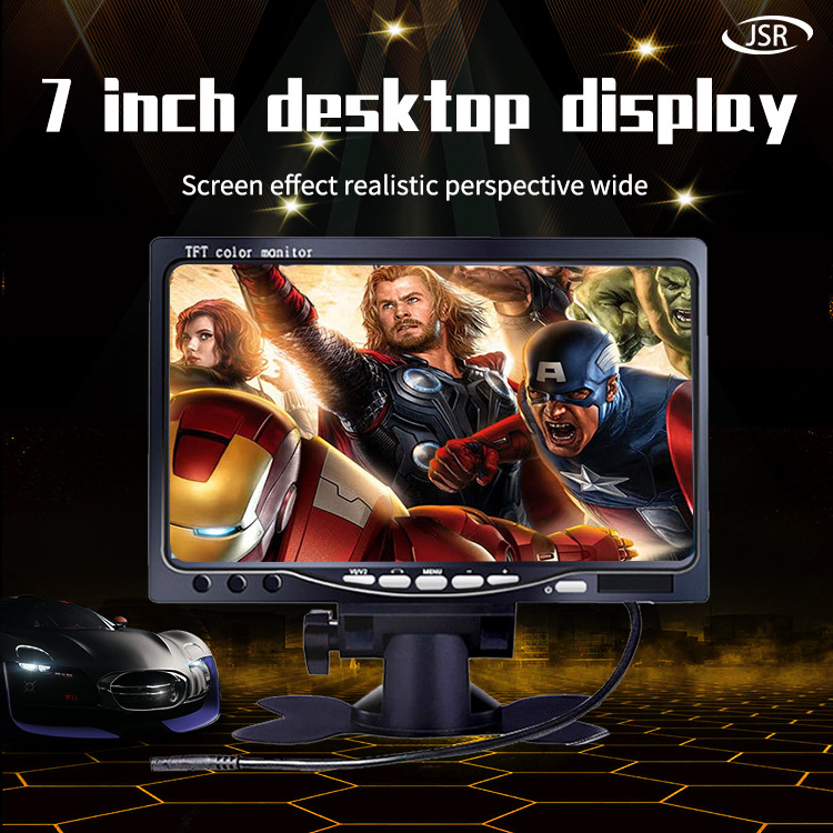 7inch universal two ways Av input desktop car tv display 701 monitor