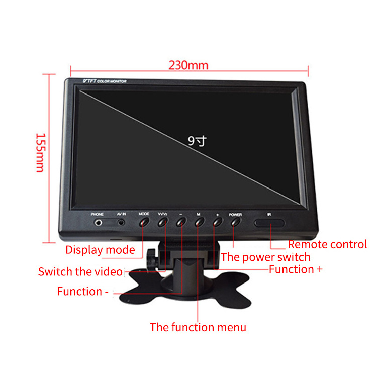 7 inch 9 inch touch  tv monitor lcd screen car truck display