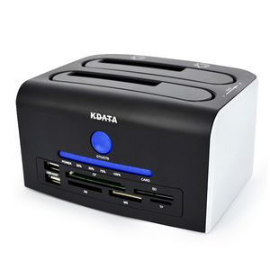 New product 2.5 sata HDD docking station for both 2.5 and 3.5 dual bay USB3.0 dock case