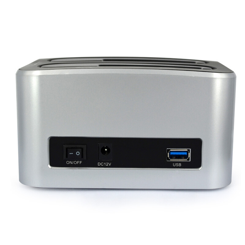 New product 2.5 sata HDD docking station for both 2.5 and 3.5 dual bay USB3.0 dock case