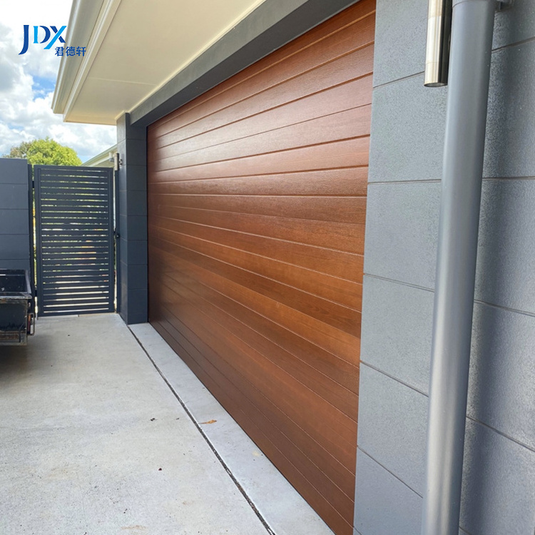 Competitive Price Vertical Bifold Garage Doors Galvanized Steel Black Garage Door 8x7 Panel Overhead Garage Door 250 215