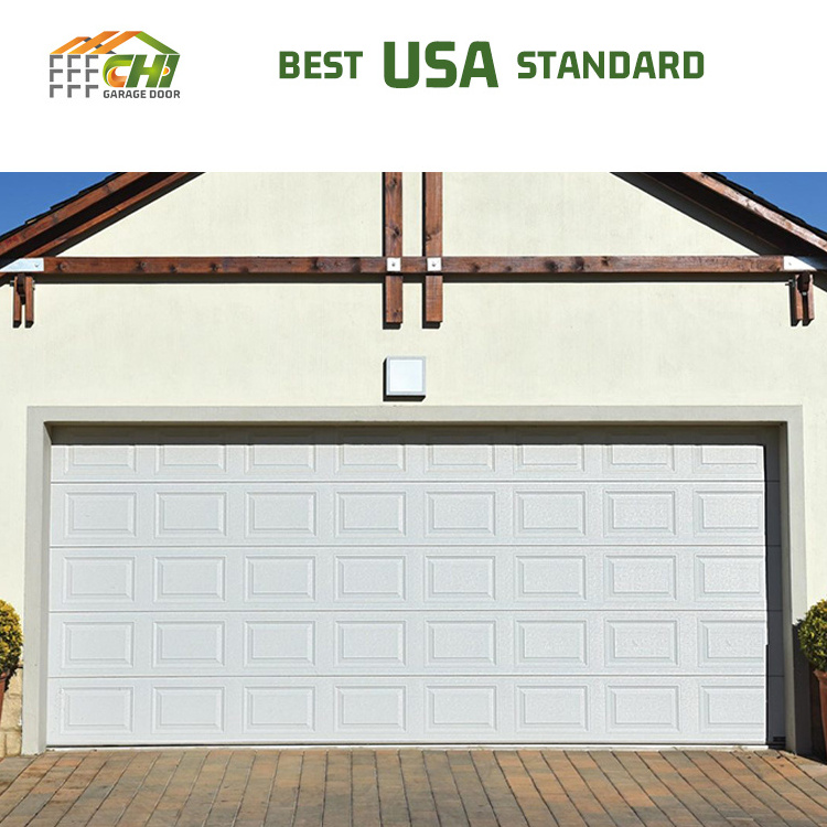 Design Remote Control Overhead Garage Door 5 Panels 12x7 Automatic Sectional Garage Door Prices