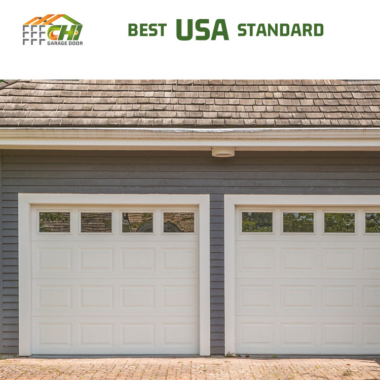 Design Remote Control Overhead Garage Door 5 Panels 12x7 Automatic Sectional Garage Door Prices