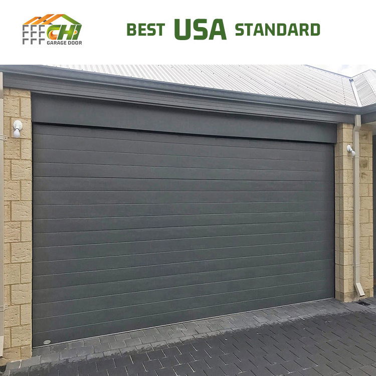 American Vertical Sectional Overhead Garage Door Modern High Quality Security Anodized Aluminum Sectional Door