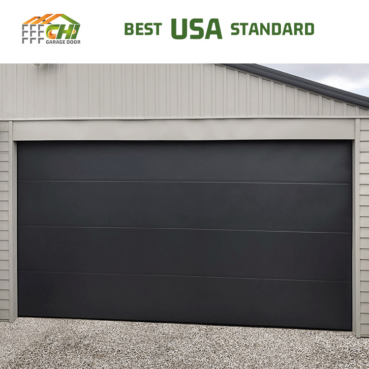 Design Remote Control Overhead Garage Door 5 Panels 12x7 Automatic Sectional Garage Door Prices