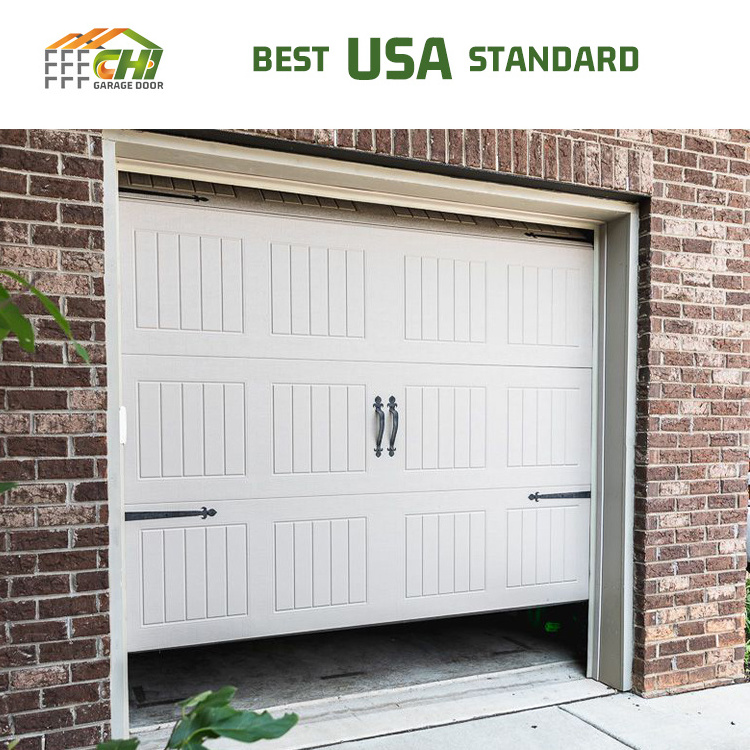 Wholesale 16x7 Usa Traditional Garage Door Smooth Flush Steel Sandwich Panel Manufacturer Automatic Roller Shutter Garage Door