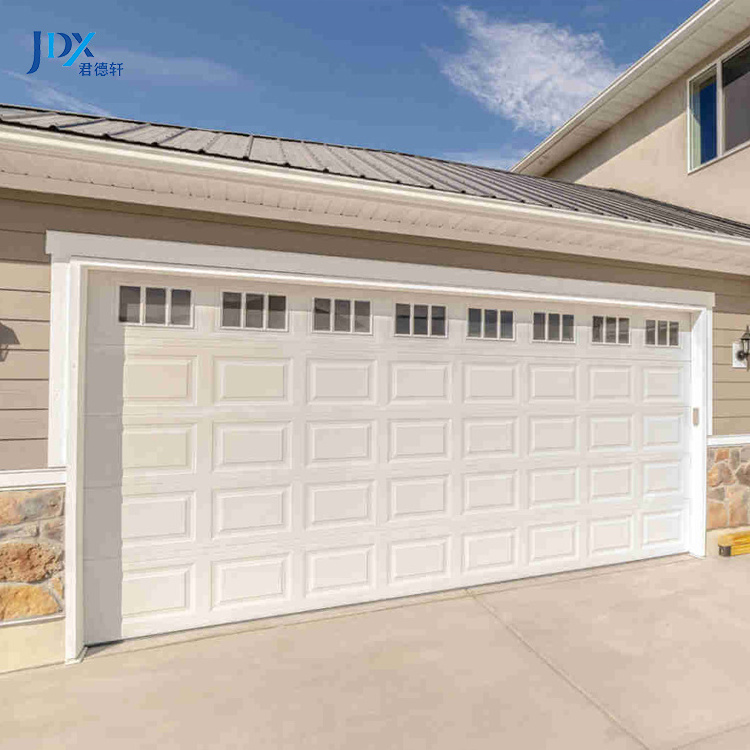 Wholesale 16x7 Usa Traditional Garage Door Smooth Flush Steel Sandwich Panel Manufacturer Automatic Roller Shutter Garage Door