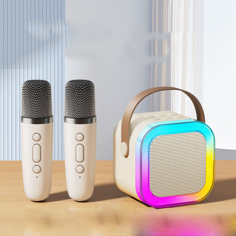 Music Player Mini Home Decoration Wireless Karaoke Machine Mic with Speaker Children's Birthday Gift